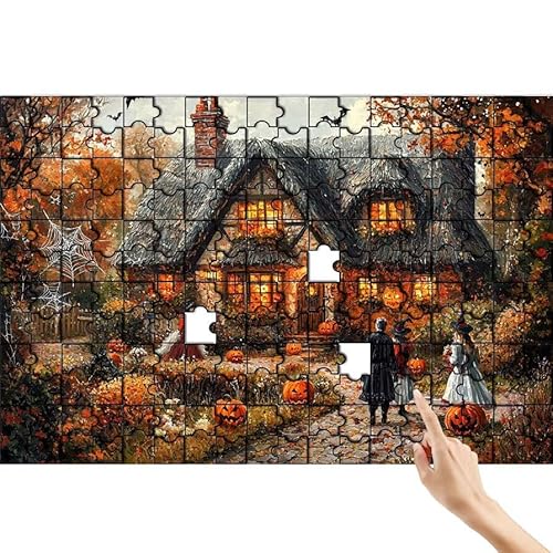 Puzzle 500 Teile Halloween, Schloss Puzzle Erwachsene, Lernspiele für Ganze Familie, Unmögliche Herausfordern Spielzeug, Bunter Legespiel Spaß Set mit Box für Room Wall Decor Geschenke für Frauen X-6 Puzzle 500 Teile Halloween, Schloss Puzzle Erwachsene, Lernspiele für Ganze Familie, Unmögliche Herausfordern Spielzeug, Bunter Legespiel Spaß Set mit Box für Room Wall Decor Geschenke für Frauen X-6 von Feionnug