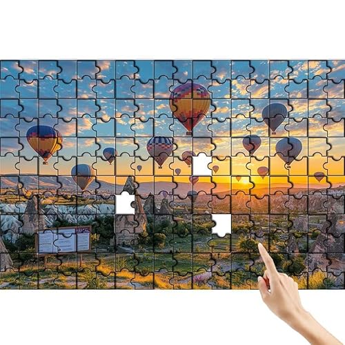 Puzzle 500 Teile Heißluftballon, Landschaft Puzzle Erwachsene, Lernspiele für Ganze Familie, Unmögliche Herausfordern Spielzeug, Bunter Spaß Set mit Box für Room Wall Decor Geschenke für Frauen H-3 von Feionnug
