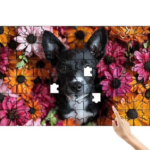Puzzle 500 Teile Hund, Tier Puzzle Erwachsene, Lernspiele für Ganze Familie, Unmögliche Herausfordern Spielzeug Set, Bunter Spaß Set mit Box für Room Wall Decor Kreative Geschenke für Frauen X-6 von Feionnug