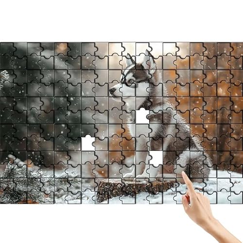 Puzzle 500 Teile Hund, Winter Puzzle Erwachsene, Lernspiele für Ganze Familie, Unmögliche Herausfordern Spielzeug, Bunter Spaß Set mit Box für Room Wall Decor Kreative Geschenke für Frauen G-4 Puzzle 500 Teile Hund, Winter Puzzle Erwachsene, Lernspiele für Ganze Familie, Unmögliche Herausfordern Spielzeug, Bunter Spaß Set mit Box für Room Wall Decor Kreative Geschenke für Frauen G-4 von Feionnug