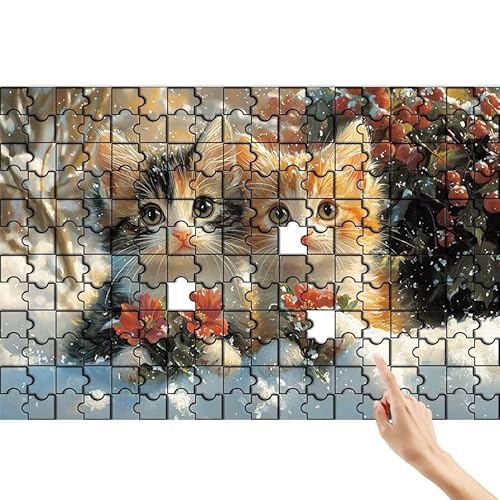 Puzzle 500 Teile Katze, Schnee Puzzle Erwachsene, Lernspiele für Ganze Familie, Unmögliche Herausfordern Spielzeug, Bunter Spaß Set mit Box für Room Wall Decor Kreative Geschenke für Frauen H-7 Puzzle 500 Teile Katze, Schnee Puzzle Erwachsene, Lernspiele für Ganze Familie, Unmögliche Herausfordern Spielzeug, Bunter Spaß Set mit Box für Room Wall Decor Kreative Geschenke für Frauen H-7 von Feionnug