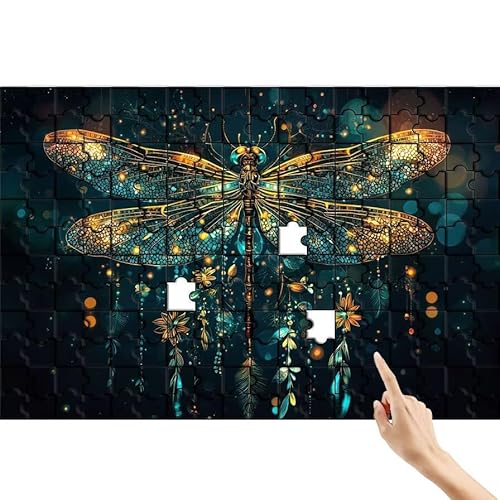 Puzzle 500 Teile Libelle, Traum Puzzle Erwachsene, Lernspiele für Ganze Familie, Unmögliche Herausfordern Spielzeug, Bunter Spaß Set mit Box für Room Wall Decor Kreative Geschenke für Frauen U-9 von Feionnug