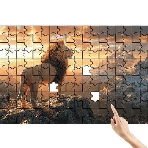 Puzzle 500 Teile Löwe, Berg Puzzle Erwachsene, Lernspiele für Ganze Familie, Unmögliche Herausfordern Spielzeug Set, Bunter Spaß Set mit Box für Room Wall Decor Kreative Geschenke für Frauen W-4 von Feionnug