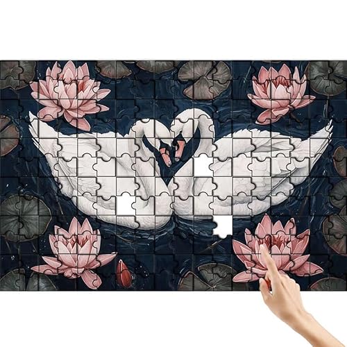 Puzzle 500 Teile Lotus, Schwan Puzzle Erwachsene, Lernspiele für Ganze Familie, Unmögliche Herausfordern Spielzeug, Bunter Spaß Set mit Box für Room Wall Decor Kreative Geschenke für Frauen Y-1 Puzzle 500 Teile Lotus, Schwan Puzzle Erwachsene, Lernspiele für Ganze Familie, Unmögliche Herausfordern Spielzeug, Bunter Spaß Set mit Box für Room Wall Decor Kreative Geschenke für Frauen Y-1 von Feionnug