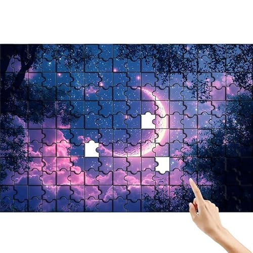 Puzzle 500 Teile Mond, Baum Puzzle Erwachsene, Lernspiele für Ganze Familie, Unmögliche Herausfordern Spielzeug Set, Bunter Spaß Set mit Box für Room Wall Decor Kreative Geschenke für Frauen H-6 von Feionnug