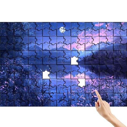 Puzzle 500 Teile Mond, Landschaft Puzzle Erwachsene, Lernspiele für Ganze Familie, Unmögliche Herausfordern Spielzeug, Bunter Legespiel Spaß Set mit Box für Room Wall Decor Geschenke für Frauen K-7 von Feionnug