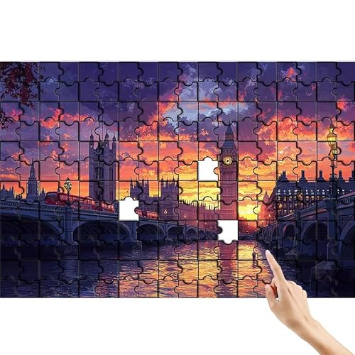 Puzzle 500 Teile New York, Big Ben Puzzle Erwachsene, Lernspiele für Ganze Familie, Unmögliche Herausfordern Spielzeug, Bunter Legespiel Spaß Set mit Box für Room Wall Decor Geschenke für Frauen K-4 von Feionnug
