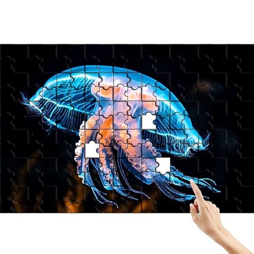 Puzzle 500 Teile Qualle, Traum Puzzle Erwachsene, Lernspiele für Ganze Familie, Unmögliche Herausfordern Spielzeug, Bunter Spaß Set mit Box für Room Wall Decor Kreative Geschenke für Frauen K-9 Puzzle 500 Teile Qualle, Traum Puzzle Erwachsene, Lernspiele für Ganze Familie, Unmögliche Herausfordern Spielzeug, Bunter Spaß Set mit Box für Room Wall Decor Kreative Geschenke für Frauen K-9 von Feionnug