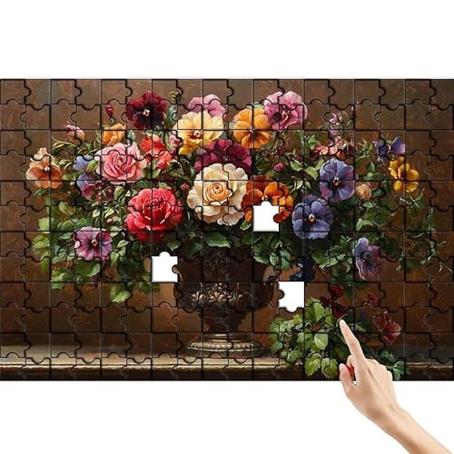 Puzzle 500 Teile Retro, Blume Puzzle Erwachsene, Lernspiele für Ganze Familie, Unmögliche Herausfordern Spielzeug, Bunter Spaß Set mit Box für Room Wall Decor Kreative Geschenke für Frauen J-0 Puzzle 500 Teile Retro, Blume Puzzle Erwachsene, Lernspiele für Ganze Familie, Unmögliche Herausfordern Spielzeug, Bunter Spaß Set mit Box für Room Wall Decor Kreative Geschenke für Frauen J-0 von Feionnug