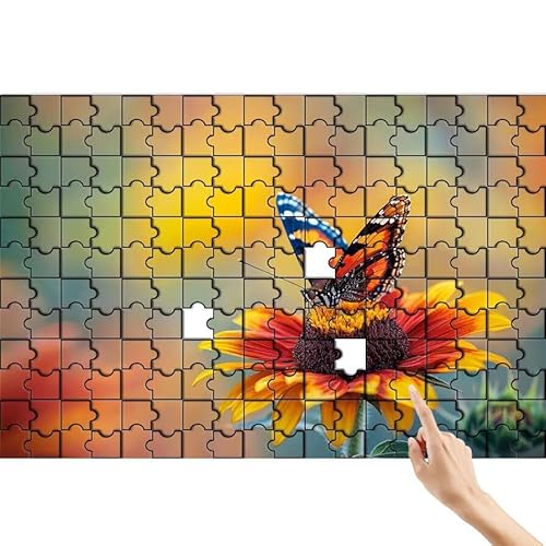 Puzzle 500 Teile Schmetterling, Anlage Puzzle Erwachsene, Lernspiele für Ganze Familie, Unmögliche Herausfordern Spielzeug, Bunter Spaß Set mit Box für Room Wall Decor Geschenke für Frauen H-6 von Feionnug