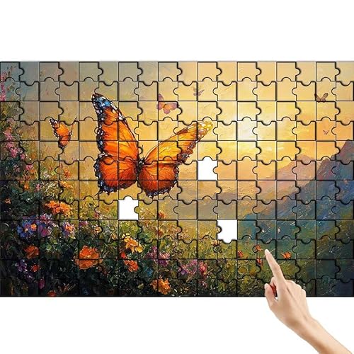 Puzzle 500 Teile Schmetterling, Sonnenuntergang Puzzle Erwachsene, Lernspiele für Familie, Unmögliche Herausfordern Spielzeug, Bunter Spaß Set mit Box für Room Wall Decor Geschenke für Frauen T-9 Puzzle 500 Teile Schmetterling, Sonnenuntergang Puzzle Erwachsene, Lernspiele für Familie, Unmögliche Herausfordern Spielzeug, Bunter Spaß Set mit Box für Room Wall Decor Geschenke für Frauen T-9 von Feionnug