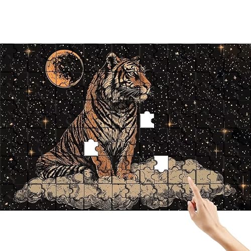 Puzzle 500 Teile Tiger, Sternenhimmel Puzzle Erwachsene, Lernspiele für Ganze Familie, Unmögliche Herausfordern Spielzeug, Bunter Spaß Set mit Box für Room Wall Decor Kreative Geschenke für Frauen C-5 Puzzle 500 Teile Tiger, Sternenhimmel Puzzle Erwachsene, Lernspiele für Ganze Familie, Unmögliche Herausfordern Spielzeug, Bunter Spaß Set mit Box für Room Wall Decor Kreative Geschenke für Frauen C-5 von Feionnug