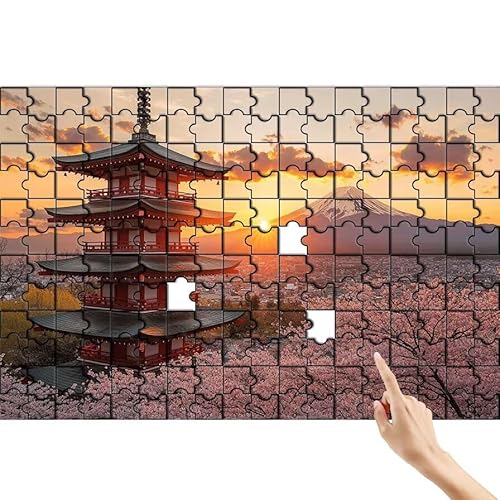 Puzzle 500 Teile Turm, Sonnenuntergang Puzzle Erwachsene, Lernspiele für Ganze Familie, Unmögliche Herausfordern Spielzeug, Bunter Spaß Set mit Box für Room Wall Decor Geschenke für Frauen E-8 von Feionnug