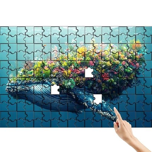 Puzzle 500 Teile Wal, Koralle Puzzle Erwachsene, Lernspiele für Ganze Familie, Unmögliche Herausfordern Spielzeug, Bunter Spaß Set mit Box für Room Wall Decor Kreative Geschenke für Frauen E-4 von Feionnug