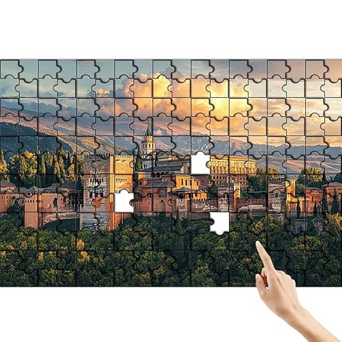 Puzzle 500 Teile Wolke, Stadt Puzzle Erwachsene, Lernspiele für Ganze Familie, Unmögliche Herausfordern Spielzeug, Bunter Spaß Set mit Box für Room Wall Decor Kreative Geschenke für Frauen M-6 von Feionnug