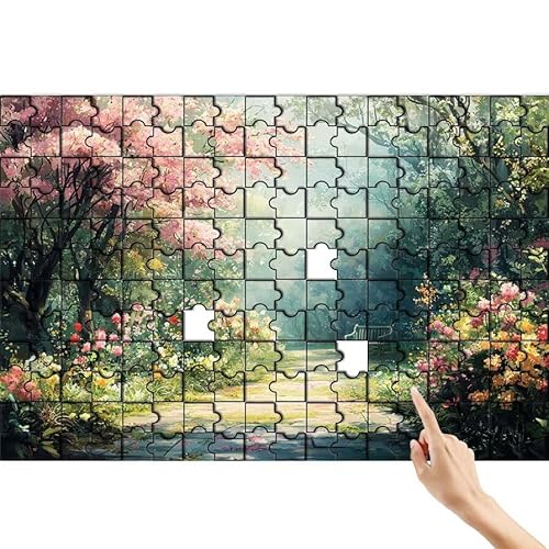 Puzzle 90 Teile Baum, Blume Puzzle Erwachsene, Lernspiele für Ganze Familie, Unmögliche Herausfordern Spielzeug Set, Bunter Spaß Set mit Box für Room Wall Decor Kreative Geschenke für Frauen Z-6 von Feionnug