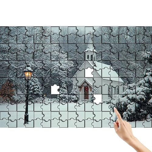 Puzzle 90 Teile Baum, Schnee Puzzle Erwachsene, Lernspiele für Ganze Familie, Unmögliche Herausfordern Spielzeug Set, Bunter Spaß Set mit Box für Room Wall Decor Kreative Geschenke für Frauen Q-9 Puzzle 90 Teile Baum, Schnee Puzzle Erwachsene, Lernspiele für Ganze Familie, Unmögliche Herausfordern Spielzeug Set, Bunter Spaß Set mit Box für Room Wall Decor Kreative Geschenke für Frauen Q-9 von Feionnug