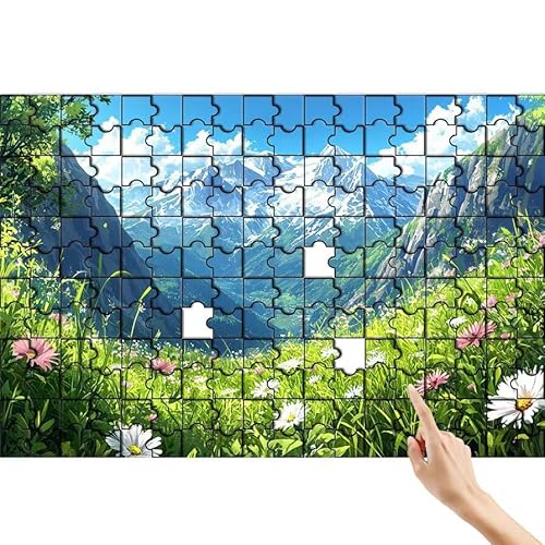 Puzzle 90 Teile Berg, Anlage Puzzle Erwachsene, Lernspiele für Ganze Familie, Unmögliche Herausfordern Spielzeug Set, Bunter Spaß Set mit Box für Room Wall Decor Kreative Geschenke für Frauen I-9 von Feionnug