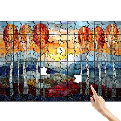 Puzzle 90 Teile Berg, Baum Puzzle Erwachsene, Lernspiele für Ganze Familie, Unmögliche Herausfordern Spielzeug Set, Bunter Spaß Set mit Box für Room Wall Decor Kreative Geschenke für Frauen F-8 Puzzle 90 Teile Berg, Baum Puzzle Erwachsene, Lernspiele für Ganze Familie, Unmögliche Herausfordern Spielzeug Set, Bunter Spaß Set mit Box für Room Wall Decor Kreative Geschenke für Frauen F-8 von Feionnug
