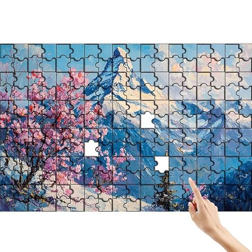 Puzzle 90 Teile Berg, Blume Puzzle Erwachsene, Lernspiele für Ganze Familie, Unmögliche Herausfordern Spielzeug Set, Bunter Spaß Set mit Box für Room Wall Decor Kreative Geschenke für Frauen C-3 Puzzle 90 Teile Berg, Blume Puzzle Erwachsene, Lernspiele für Ganze Familie, Unmögliche Herausfordern Spielzeug Set, Bunter Spaß Set mit Box für Room Wall Decor Kreative Geschenke für Frauen C-3 von Feionnug