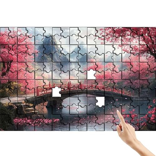 Puzzle 90 Teile Berg, Brücke Puzzle Erwachsene, Lernspiele für Ganze Familie, Unmögliche Herausfordern Spielzeug Set, Bunter Spaß Set mit Box für Room Wall Decor Kreative Geschenke für Frauen L-2 von Feionnug