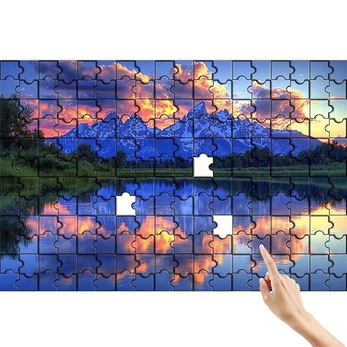 Puzzle 90 Teile Berg, See Puzzle Erwachsene, Lernspiele für Ganze Familie, Unmögliche Herausfordern Spielzeug Set, Bunter Spaß Set mit Box für Room Wall Decor Kreative Geschenke für Frauen O-5 von Feionnug