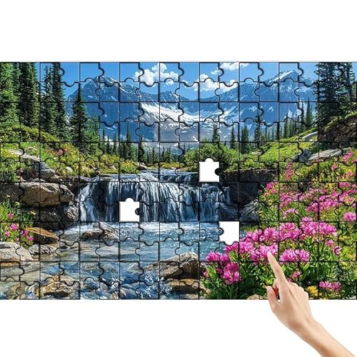 Puzzle 90 Teile Berg, Wald Puzzle Erwachsene, Lernspiele für Ganze Familie, Unmögliche Herausfordern Spielzeug Set, Bunter Spaß Set mit Box für Room Wall Decor Kreative Geschenke für Frauen X-9 von Feionnug