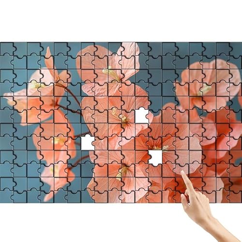 Puzzle 90 Teile Blume, Anlage Puzzle Erwachsene, Lernspiele für Ganze Familie, Unmögliche Herausfordern Spielzeug, Bunter Spaß Set mit Box für Room Wall Decor Kreative Geschenke für Frauen E-6 von Feionnug