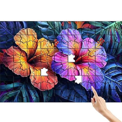 Puzzle 90 Teile Blume, Blätter Puzzle Erwachsene, Lernspiele für Ganze Familie, Unmögliche Herausfordern Spielzeug, Bunter Spaß Set mit Box für Room Wall Decor Kreative Geschenke für Frauen D-4 Puzzle 90 Teile Blume, Blätter Puzzle Erwachsene, Lernspiele für Ganze Familie, Unmögliche Herausfordern Spielzeug, Bunter Spaß Set mit Box für Room Wall Decor Kreative Geschenke für Frauen D-4 von Feionnug