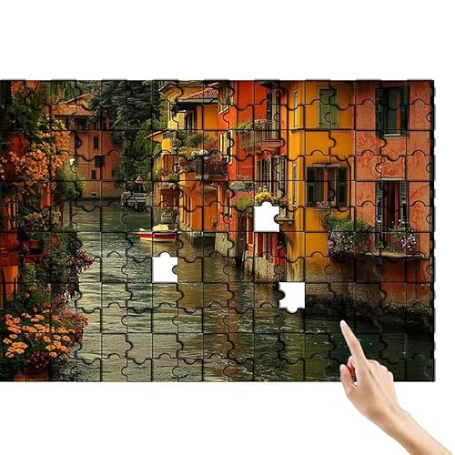 Puzzle 90 Teile Blume, Haus Puzzle Erwachsene, Lernspiele für Ganze Familie, Unmögliche Herausfordern Spielzeug Set, Bunter Spaß Set mit Box für Room Wall Decor Kreative Geschenke für Frauen Q-2 von Feionnug