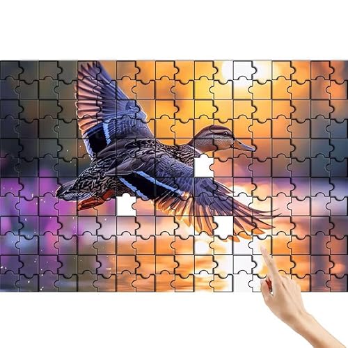 Puzzle 90 Teile Ente, Tier Puzzle Erwachsene, Lernspiele für Ganze Familie, Unmögliche Herausfordern Spielzeug Set, Bunter Spaß Set mit Box für Room Wall Decor Kreative Geschenke für Frauen H-0 Puzzle 90 Teile Ente, Tier Puzzle Erwachsene, Lernspiele für Ganze Familie, Unmögliche Herausfordern Spielzeug Set, Bunter Spaß Set mit Box für Room Wall Decor Kreative Geschenke für Frauen H-0 von Feionnug