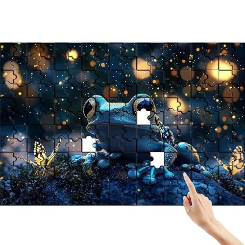 Puzzle 90 Teile Frosch, Traum Puzzle Erwachsene, Lernspiele für Ganze Familie, Unmögliche Herausfordern Spielzeug, Bunter Spaß Set mit Box für Room Wall Decor Kreative Geschenke für Frauen L-2 Puzzle 90 Teile Frosch, Traum Puzzle Erwachsene, Lernspiele für Ganze Familie, Unmögliche Herausfordern Spielzeug, Bunter Spaß Set mit Box für Room Wall Decor Kreative Geschenke für Frauen L-2 von Feionnug