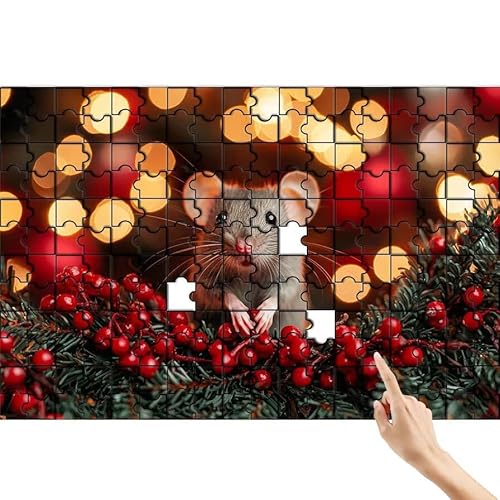 Puzzle 90 Teile Hamster, Tier Puzzle Erwachsene, Lernspiele für Ganze Familie, Unmögliche Herausfordern Spielzeug, Bunter Spaß Set mit Box für Room Wall Decor Kreative Geschenke für Frauen Z-5 Puzzle 90 Teile Hamster, Tier Puzzle Erwachsene, Lernspiele für Ganze Familie, Unmögliche Herausfordern Spielzeug, Bunter Spaß Set mit Box für Room Wall Decor Kreative Geschenke für Frauen Z-5 von Feionnug