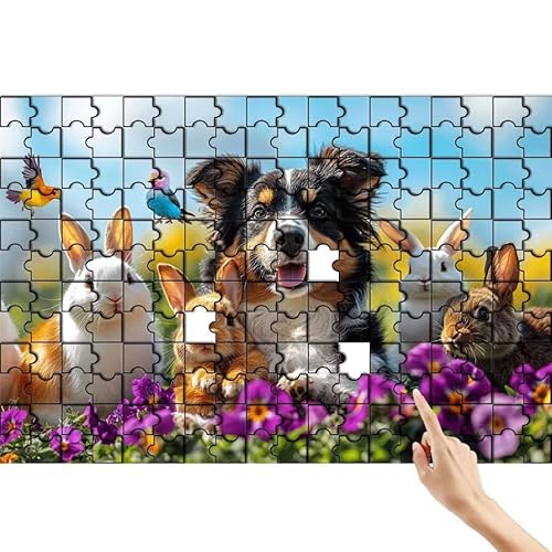 Puzzle 90 Teile Hund, Kaninchen Puzzle Erwachsene, Lernspiele für Ganze Familie, Unmögliche Herausfordern Spielzeug, Bunter Spaß Set mit Box für Room Wall Decor Kreative Geschenke für Frauen H-8 Puzzle 90 Teile Hund, Kaninchen Puzzle Erwachsene, Lernspiele für Ganze Familie, Unmögliche Herausfordern Spielzeug, Bunter Spaß Set mit Box für Room Wall Decor Kreative Geschenke für Frauen H-8 von Feionnug