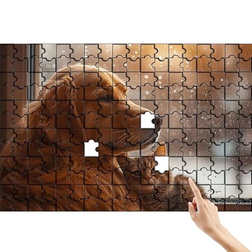 Puzzle 90 Teile Hund, Katze Puzzle Erwachsene, Lernspiele für Ganze Familie, Unmögliche Herausfordern Spielzeug Set, Bunter Spaß Set mit Box für Room Wall Decor Kreative Geschenke für Frauen N-6 Puzzle 90 Teile Hund, Katze Puzzle Erwachsene, Lernspiele für Ganze Familie, Unmögliche Herausfordern Spielzeug Set, Bunter Spaß Set mit Box für Room Wall Decor Kreative Geschenke für Frauen N-6 von Feionnug