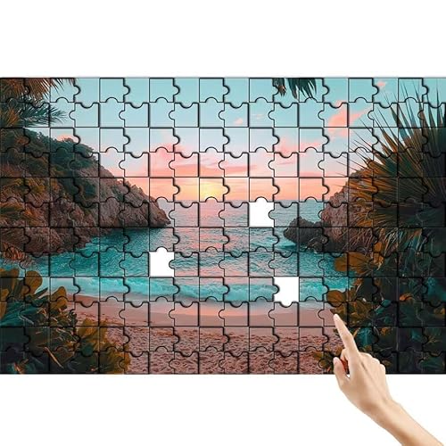 Puzzle 90 Teile Meer, Berg Puzzle Erwachsene, Lernspiele für Ganze Familie, Unmögliche Herausfordern Spielzeug Set, Bunter Spaß Set mit Box für Room Wall Decor Kreative Geschenke für Frauen S-9 von Feionnug
