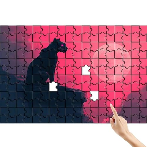Puzzle 90 Teile Mond, Leopard Puzzle Erwachsene, Lernspiele für Ganze Familie, Unmögliche Herausfordern Spielzeug, Bunter Spaß Set mit Box für Room Wall Decor Kreative Geschenke für Frauen K-0 Puzzle 90 Teile Mond, Leopard Puzzle Erwachsene, Lernspiele für Ganze Familie, Unmögliche Herausfordern Spielzeug, Bunter Spaß Set mit Box für Room Wall Decor Kreative Geschenke für Frauen K-0 von Feionnug