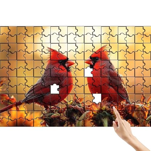 Puzzle 90 Teile Vogel, Tier Puzzle Erwachsene, Lernspiele für Ganze Familie, Unmögliche Herausfordern Spielzeug Set, Bunter Spaß Set mit Box für Room Wall Decor Kreative Geschenke für Frauen W-8 von Feionnug