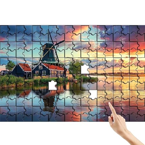 Puzzle 90 Teile Windmühle, Wolke Puzzle Erwachsene, Lernspiele für Ganze Familie, Unmögliche Herausfordern Spielzeug, Bunter Spaß Set mit Box für Room Wall Decor Kreative Geschenke für Frauen Y-2 Puzzle 90 Teile Windmühle, Wolke Puzzle Erwachsene, Lernspiele für Ganze Familie, Unmögliche Herausfordern Spielzeug, Bunter Spaß Set mit Box für Room Wall Decor Kreative Geschenke für Frauen Y-2 von Feionnug