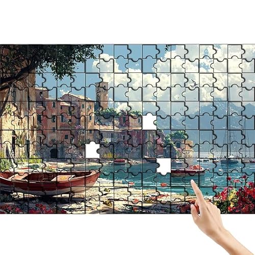 Puzzle 90 Teile Wolke, Stadt Puzzle Erwachsene, Lernspiele für Ganze Familie, Unmögliche Herausfordern Spielzeug Set, Bunter Spaß Set mit Box für Room Wall Decor Kreative Geschenke für Frauen Y-4 von Feionnug
