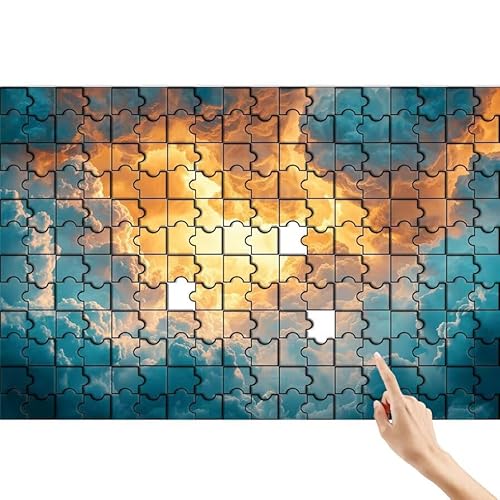 Puzzle 90 Teile Wolke, Traum Puzzle Erwachsene, Lernspiele für Ganze Familie, Unmögliche Herausfordern Spielzeug Set, Bunter Spaß Set mit Box für Room Wall Decor Kreative Geschenke für Frauen P-6 Puzzle 90 Teile Wolke, Traum Puzzle Erwachsene, Lernspiele für Ganze Familie, Unmögliche Herausfordern Spielzeug Set, Bunter Spaß Set mit Box für Room Wall Decor Kreative Geschenke für Frauen P-6 von Feionnug