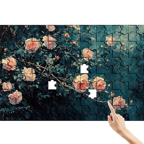 Rose Puzzle 1500 Teile Erwachsene, Anlage Klassische Puzzles Bastelset Erwachsene, Buntes und Lustiges Lernspiele Set, Herausforderung Spielzeug mit Box für Home Wall Decor, Geschenke für Männer I-2 von Feionnug