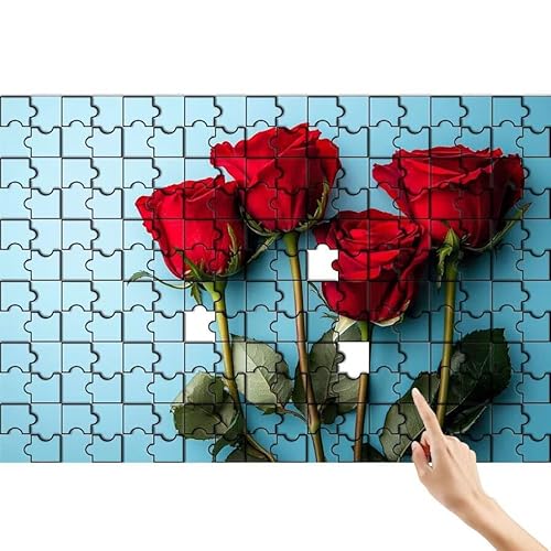 Rose Puzzle 1500 Teile Erwachsene, Anlage Klassische Puzzles Bastelset Erwachsene, Buntes und Lustiges Lernspiele Set, Herausforderung Spielzeug mit Box für Home Wall Decor, Geschenke für Männer U-5 von Feionnug