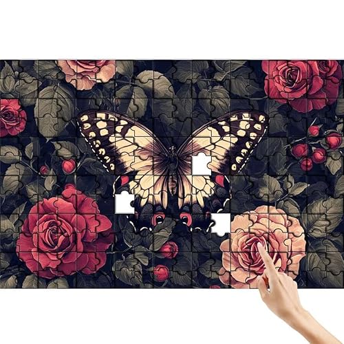 Schmetterling Puzzle 1000 Teile Erwachsene, Rose Klassische Puzzles Bastelset Erwachsene, Buntes und Lustiges Lernspiele, Herausforderung Spielzeug mit Box für Home Wall Decor Geschenke für Männer L-5 Schmetterling Puzzle 1000 Teile Erwachsene, Rose Klassische Puzzles Bastelset Erwachsene, Buntes und Lustiges Lernspiele, Herausforderung Spielzeug mit Box für Home Wall Decor Geschenke für Männer L-5 von Feionnug
