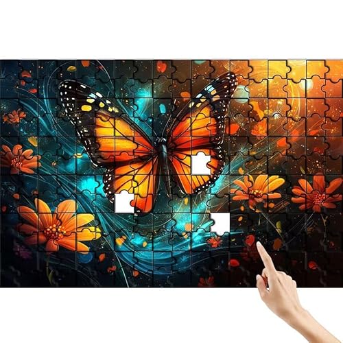 Schmetterling Puzzle 1000 Teile Erwachsene, Traum Klassische Puzzles Bastelset Erwachsene, Buntes Lustiges Lernspiele, Herausforderung Spielzeug mit Box für Home Wall Decor Geschenke für Männer X-1 von Feionnug