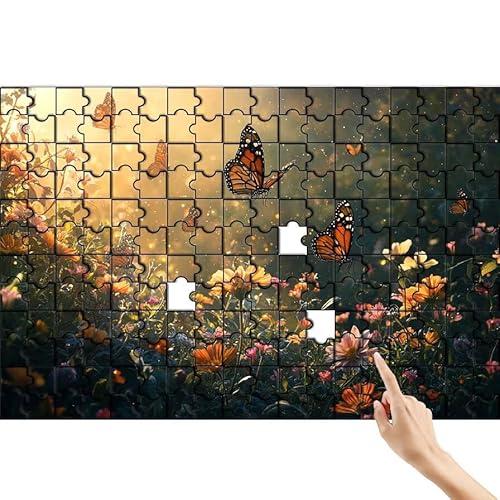Schmetterling Puzzle 140 Teile Erwachsene, Landschaft Klassische Puzzles Bastelset Erwachsene, Lustiges Lernspiele Herausforderung Spielzeug mit Box für Home Wall Decor Geschenke für Männer U-1 von Feionnug