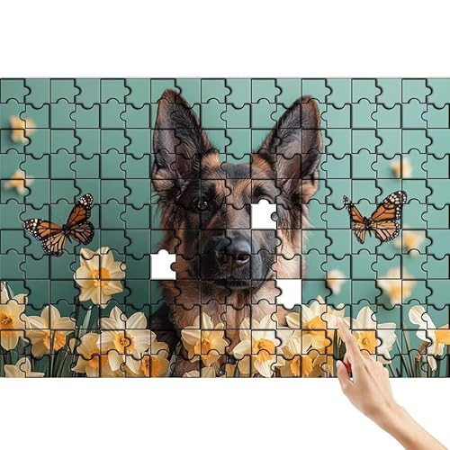 Schmetterling Puzzle 1500 Teile Erwachsene, Hund Klassische Puzzles Bastelset Erwachsene, Buntes und Lustiges Lernspiele, Herausforderung Spielzeug mit Box für Home Wall Decor Geschenke für Männer F-3 von Feionnug