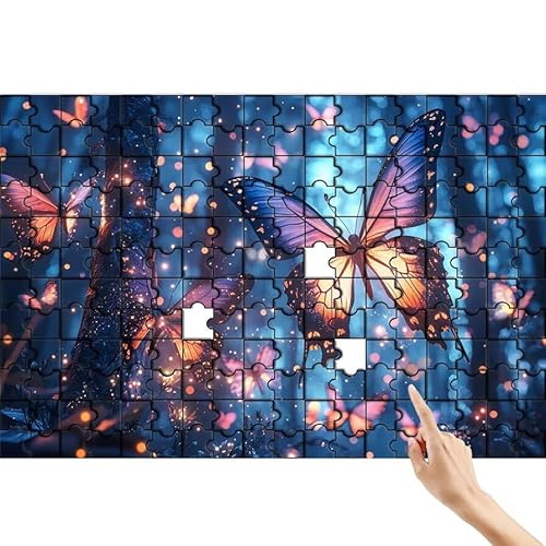 Schmetterling Puzzle 1500 Teile Erwachsene, Traum Klassische Puzzles Bastelset Erwachsene, Buntes Lustiges Lernspiele, Herausforderung Spielzeug mit Box für Home Wall Decor Geschenke für Männer J-8 von Feionnug
