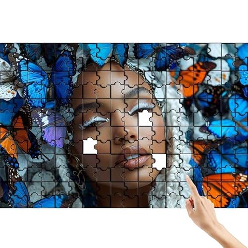 Schmetterling Puzzle 300 Teile Erwachsene, Frau Klassische Puzzles Bastelset Erwachsene, Buntes und Lustiges Lernspiele, Herausforderung Spielzeug mit Box für Home Wall Decor Geschenke für Männer Z-6 von Feionnug