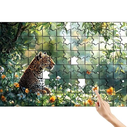 Schmetterling Puzzle 300 Teile Erwachsene, Leopard Klassische Puzzles Bastelset Erwachsene, Buntes Lustiges Lernspiele, Herausforderung Spielzeug mit Box für Home Wall Decor Geschenke für Männer R-2 von Feionnug